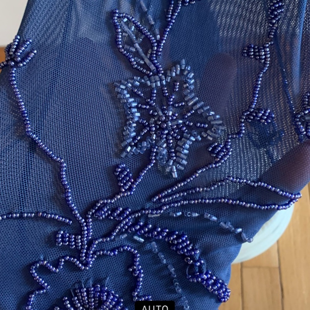 New denim blue beaded leggings